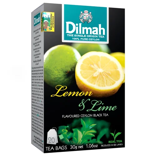 Чай чорний Dilmah Лимон та лайм 1,5г*20шт
