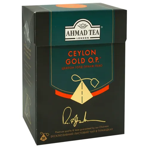 Чай чорний Ahmad Tea Ceylon Gold Orange Pekoe 20x2г