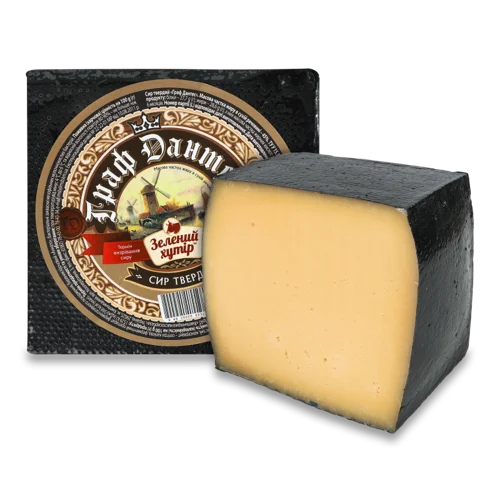 Сир Твердий Граф Дантес Зелений Хутір 45% Жиру, кг