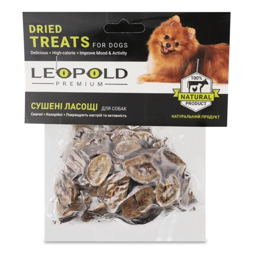 Ласощі Для Собак Сушені Нирки В/у Premium Leopold 0.1кг