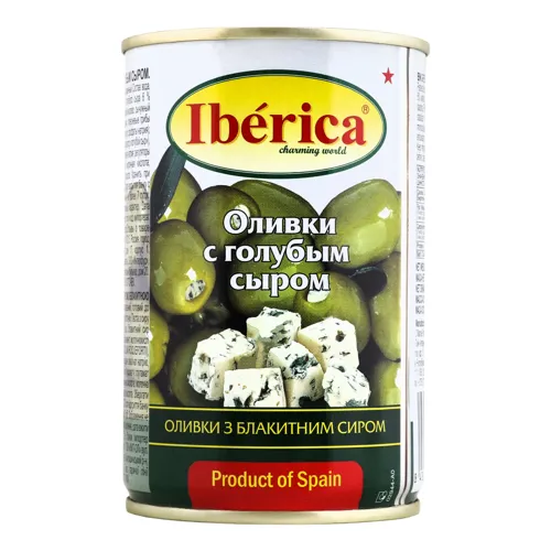 Оливки з блакитним сиром Iberica з/б 300г