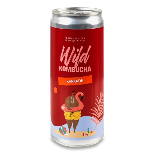 Комбуча Каркаде Wild Kombucha, з/б 330 мл