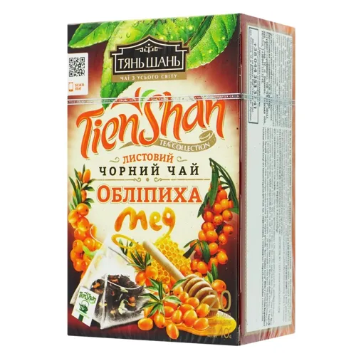 Чай чорний Тянь Шань Обліпиха та мед 20шт 40г