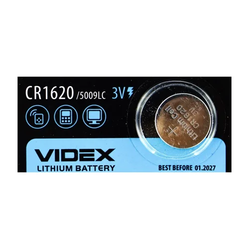 Батарейка Videx літієва CR1620 1шт