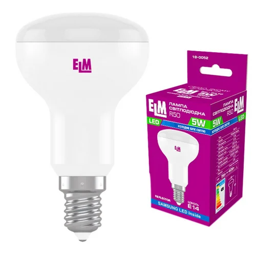Лампа ELM Led R50 5W PA10 E14 4000 18-0052