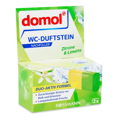 Засіб Для Унітазу Освіжаючий Лимон-Лайм Domol 2х40г, в/ґ
