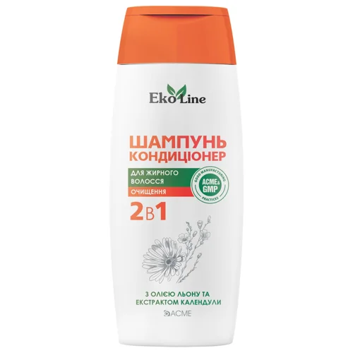 Шампунь-кондиціонер EkoLine для жирного волосся 2в1 250мл