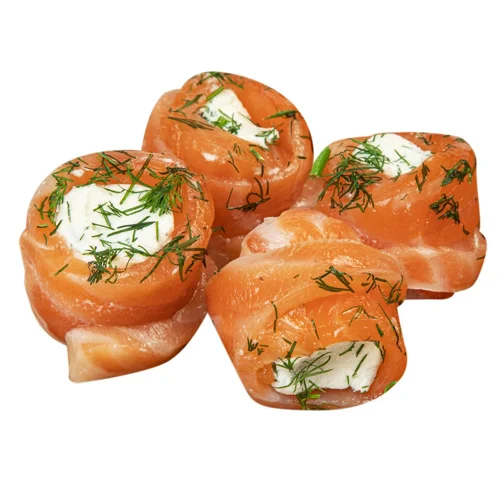 Рулетики з лосося з сиром Філадельфія