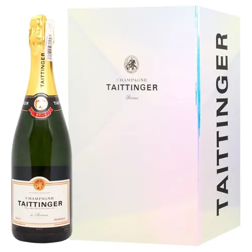 Шампанське Taittinger Brut Reserve біле брют +2 бокали 12,5% 0,75л