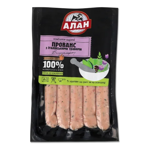 Ковбаски Варені З Італійськими Травами Прованс Аллан В/ґ В/У, 0.2кг