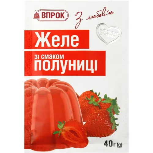 Желе Впрок зі смаком Полуниці 40г
