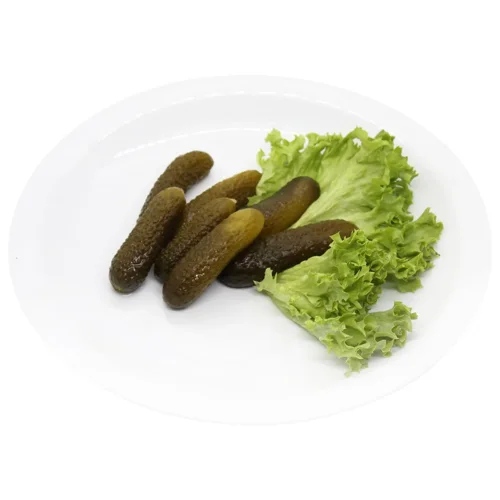 Огірки корнішони солоні