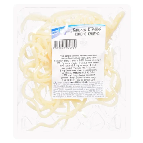 Кальмар Eurogroup Стружка солоно-сушена