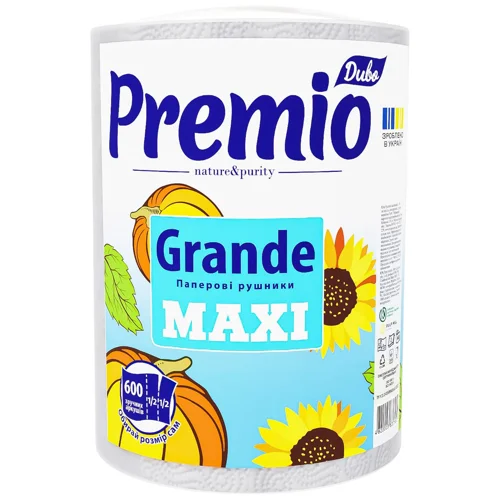 Рушники паперові Диво Premio Grande Maxi 2-шарові 1 рулон