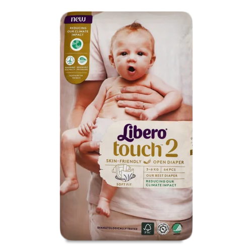 Підгузки Дитячі Touch 2 Libero 3-6 кг, 64 шт, в/ґ