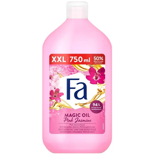 Крем-гель для душу та ванної Fa Magic Oil з ароматом олії рожевого жасмину 750мл