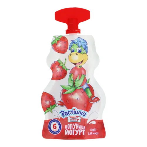 Йогурт 2.3% для дітей від 3 років Полуниця Растішка д/п 70г