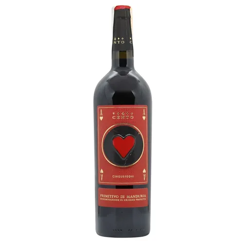 Вино 4 Cento Ace of Hearts Primitivo di Manduria червоне сухе 14% 0,75л
