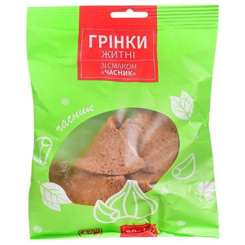 Грінки Субота житні зі смаком часник 80г