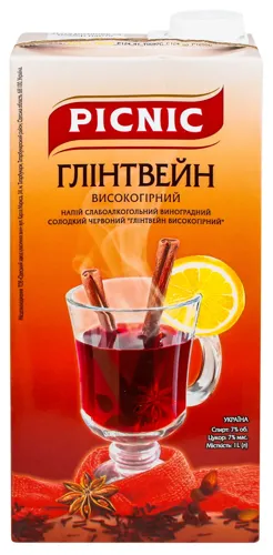 Напій винний Глінтвейн високогірний Picnic 1л