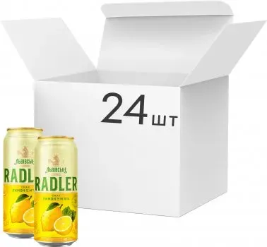 Пиво спеціальне Львівське Radler Лимон м`ята світле 3.5% 0.48л