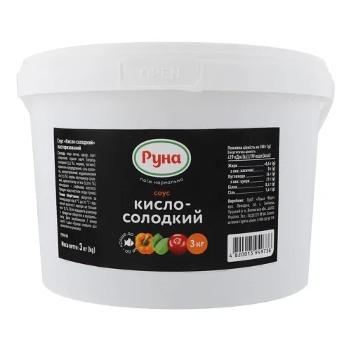 Соус Кисло-солодкий Руна відро 3кг