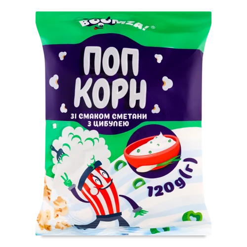 Попкорн Сметанний З Цибулею, Вищого Ґатунку, м/у 120г
