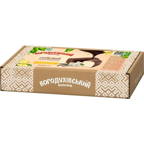 Продукт сирковий «Богодухівське» глазурований з ароматом ваніліну 26%, 216г