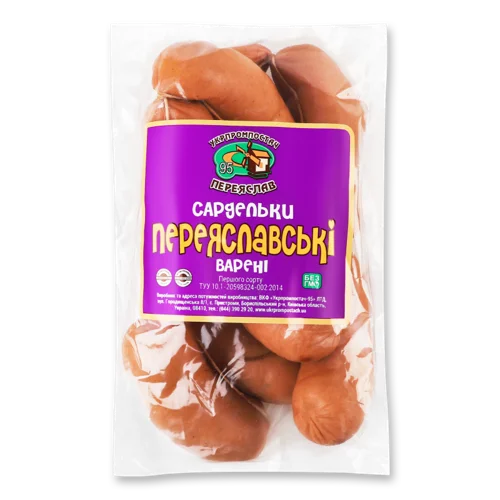 Сардельки Варені Переяславські Укрпромпостач-95, 1 кг