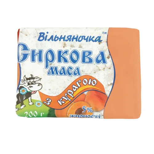 Сиркова маса 5% з курагою Вільняночка м/у 200г