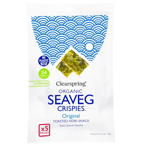 Чипси Clearspring з морських водоростей без глютену 5*4г