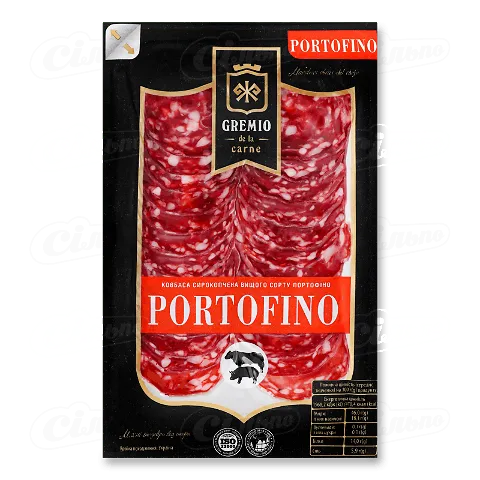 Ковбаса Gremio de la carne Portofino сиров'ялена вищого ґатунку, 75г