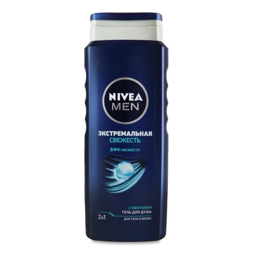 Гель для Душу 2в1 Екстремальна Свіжість Nivea Men, Пластикова Пляшка 500мл