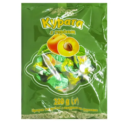 Цукерки Українська Зірка Курага з горіхом 200г