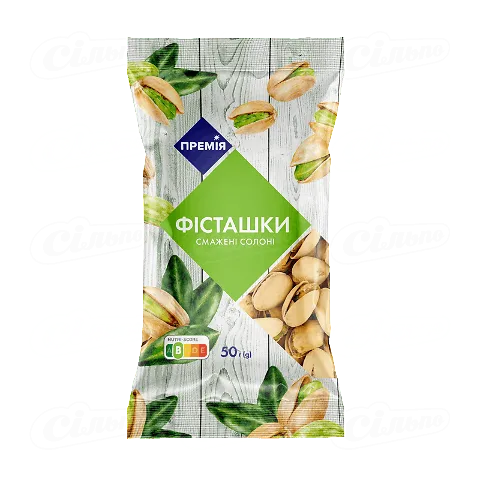 Фісташки «Премія» смажені солоні пакет, 50г