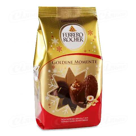 Цукерки Ferrero Rocher молочний шоколад у формі яєць з фундуком, 90г