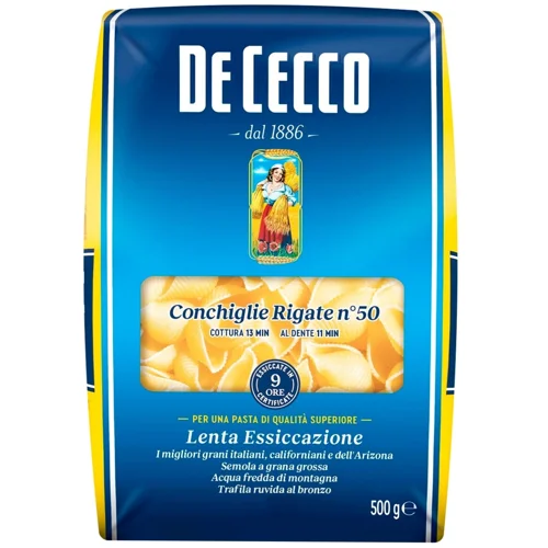Макаронні вироби De Cecco Conchiglie Rigate №50 500г