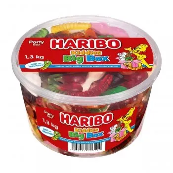 Жувальні цукерки HARIBO Kiddies Big Box різні смаки 1.3 кг