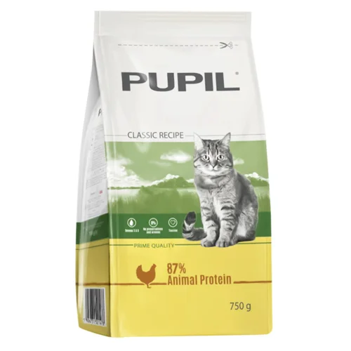 Корм сухий Pupil з куркою, печінкою та овочами для котів 750г