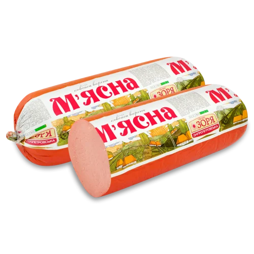 Ковбаса Варена Першого Ґатунку М'ясна Зоря Дніпропетровська, кг