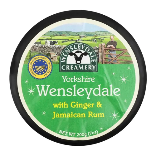 Сир 45% Імбир та ямайський ром Yorkshire Wensleydale Wensleydale Creamery м/у 200г