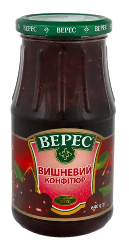 Конфітюр вишневий стерилізований Верес с/б 640г