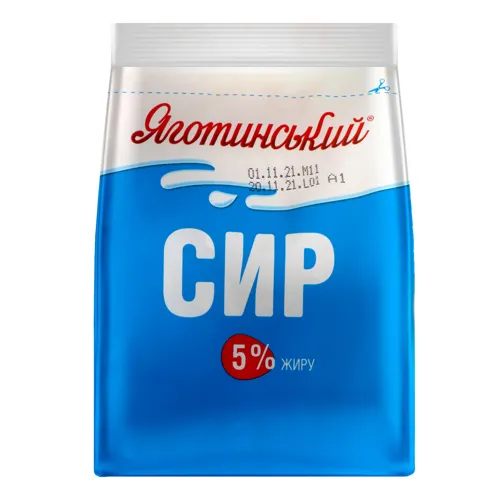 Сир кисломолочний Яготинський 5%, 350г