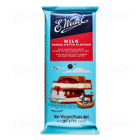 Шоколад молочний E.Wedel з начинкою смак пана коти, 287г