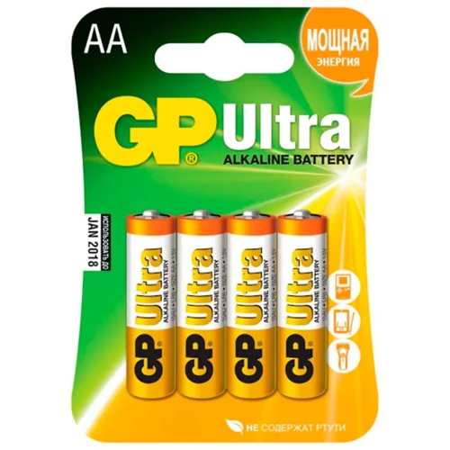 Батарейки GP Ultra Alkaline 1.5V AA 4шт