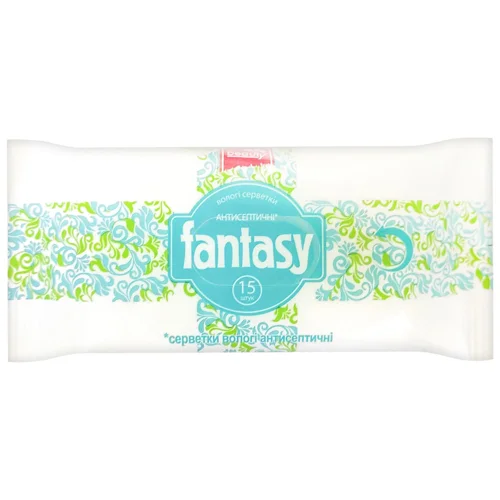 Серветки вологі Fantasy антисептичні 15шт