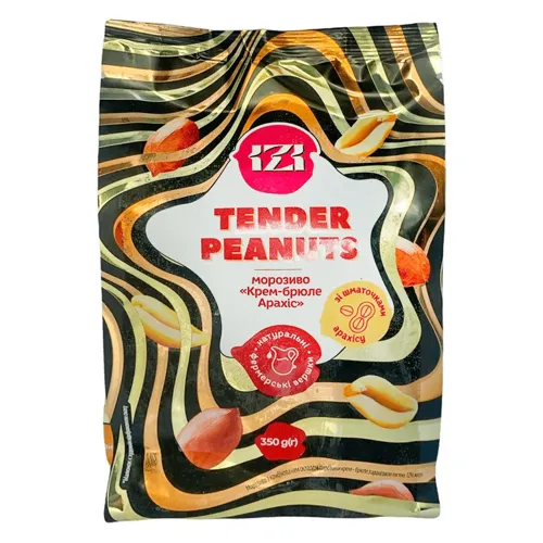 Морозиво Крем брюле-арахіс IZI 350г