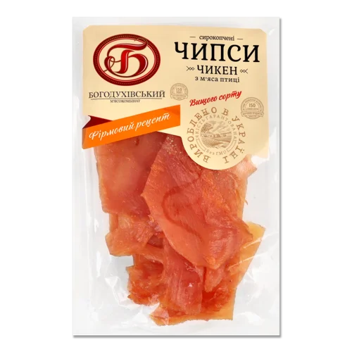 Чипси З М'яса Птиці Богодухівський М'ясокомбінат Сирокопчені, кг