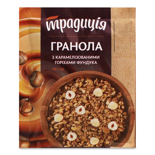 Гранола З Карам Гріхами Фундука, В/ґ, 40Г, Традиція