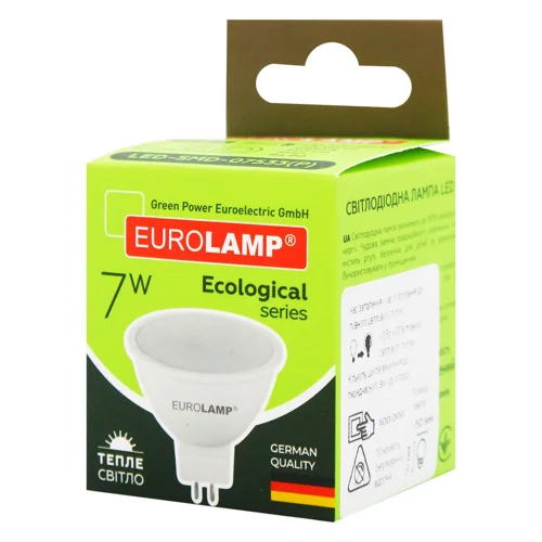 Лампа Eurolamp LED ECO серія P SMD MR16 7W GU5.3 3000K